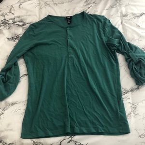 Green Henley shirt